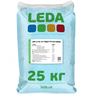 25кг Leda NPK 13-40-13 + 1MgO + TE + GS + AMINO комплексне мінеральне добриво