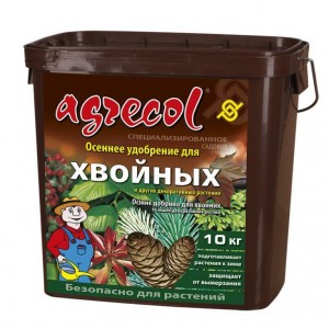Осіннє добриво 0-0-25 Агрекол для хвойних рослин, 10 кг