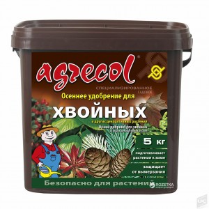 Осіннє добриво 0-0-25 Агрекол для хвойних рослин, 5 кг